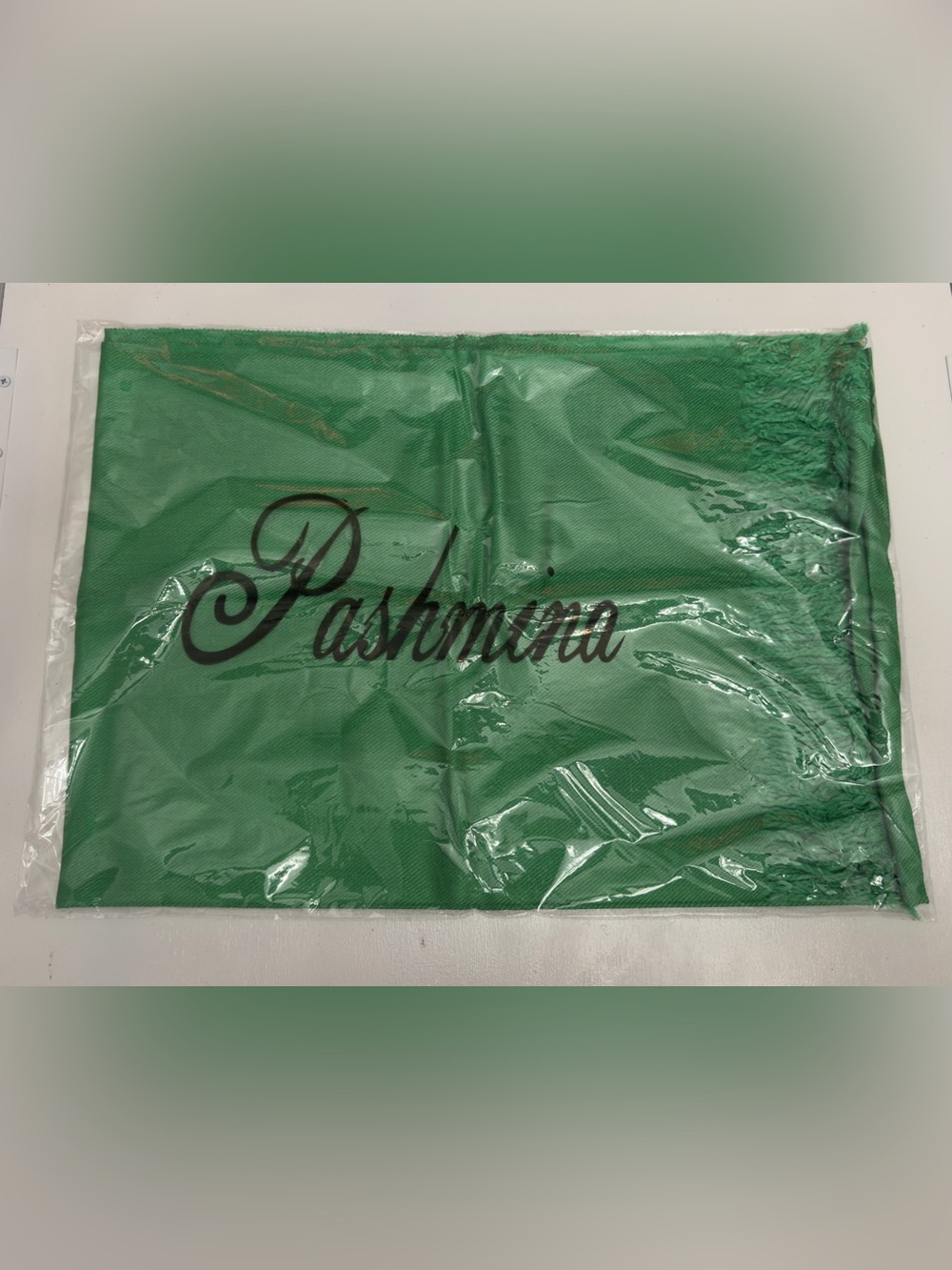 Oussum Women's Winter Viscose Scarf (Green) + Clochette - Picture 7 of 7